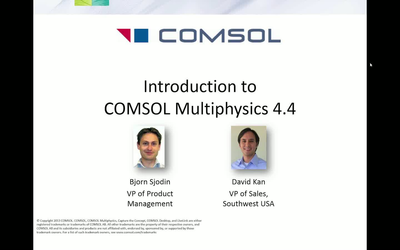 Introducing COMSOL Multiphysics Version 4.4